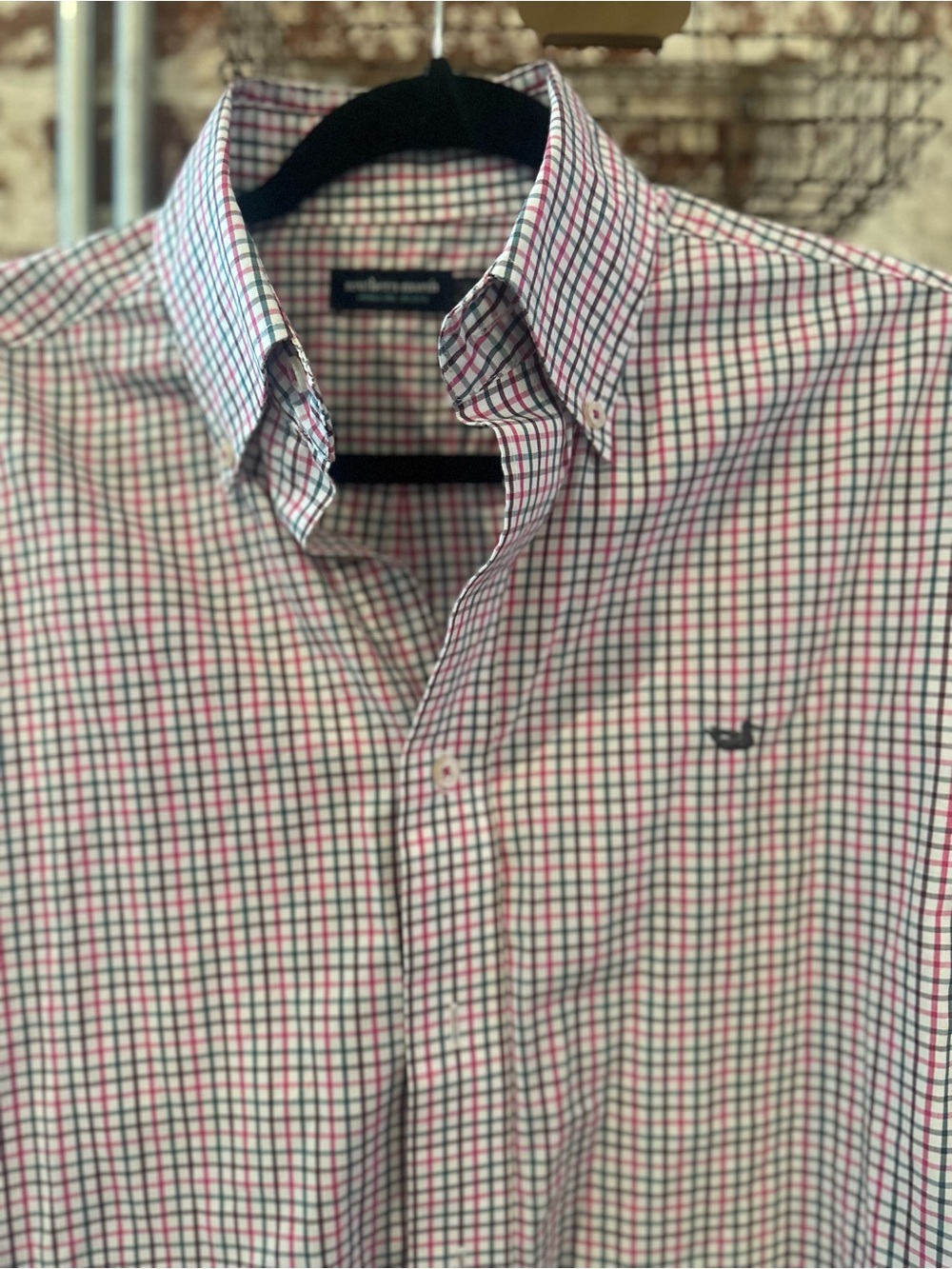 Southern Marsh Wrinkle-Free Plaid Button Down, Size M